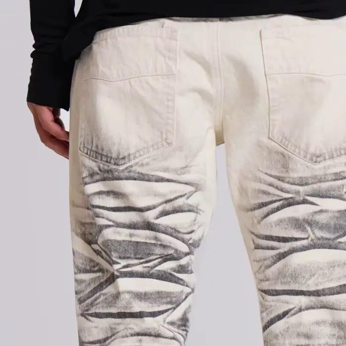Jeans rétro Y2K blanc arctique