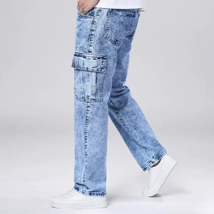 Jean ample à jambes droites pour hommes