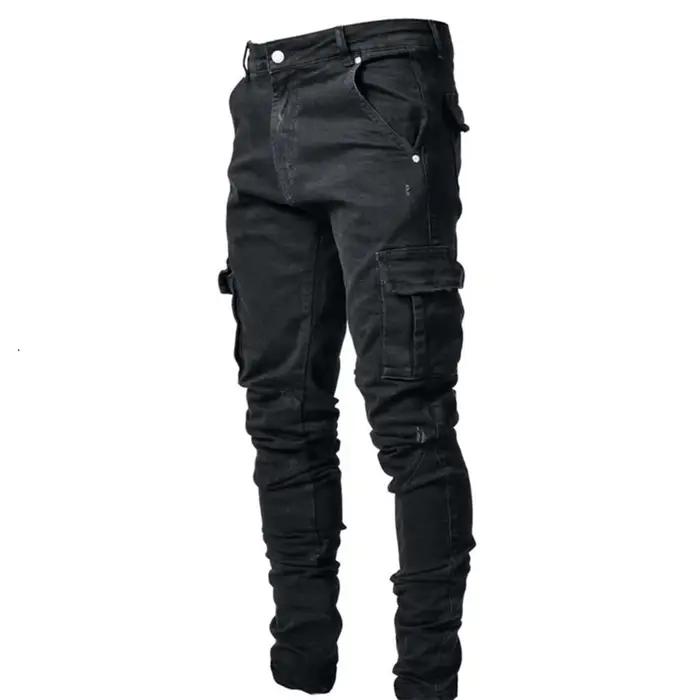 Streetwear hommes jeans Stretch jean décontracté
