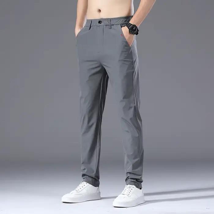 Pantalon chino classique extensible homme style coréen léger et fin pour été et affaires occaions décontractées et professionnelles