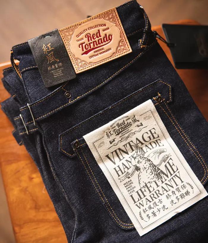 Pantalon Balikou Red Tornado Indigo Selvage non lavé