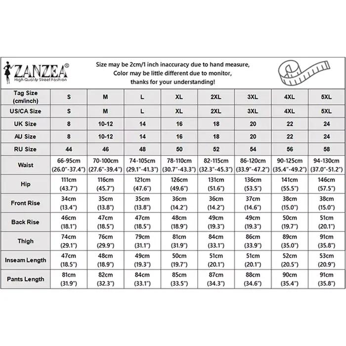 ZANZEA femmes décontracté mollet longueur pantalon élastique dos taille couleur unie jambe large recadrée