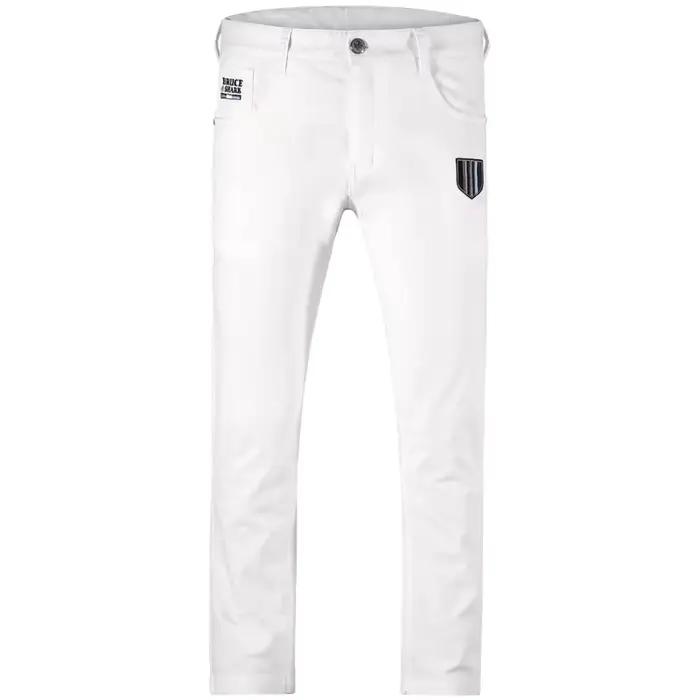 Bruce & Shark Jean Blanc Hommes Décontracté Et Élégant Pour Occasions Quotidiennes Blanc Coupe Ample Tissu Doux Élastique Pour Activités Physiques Et Style Moderne