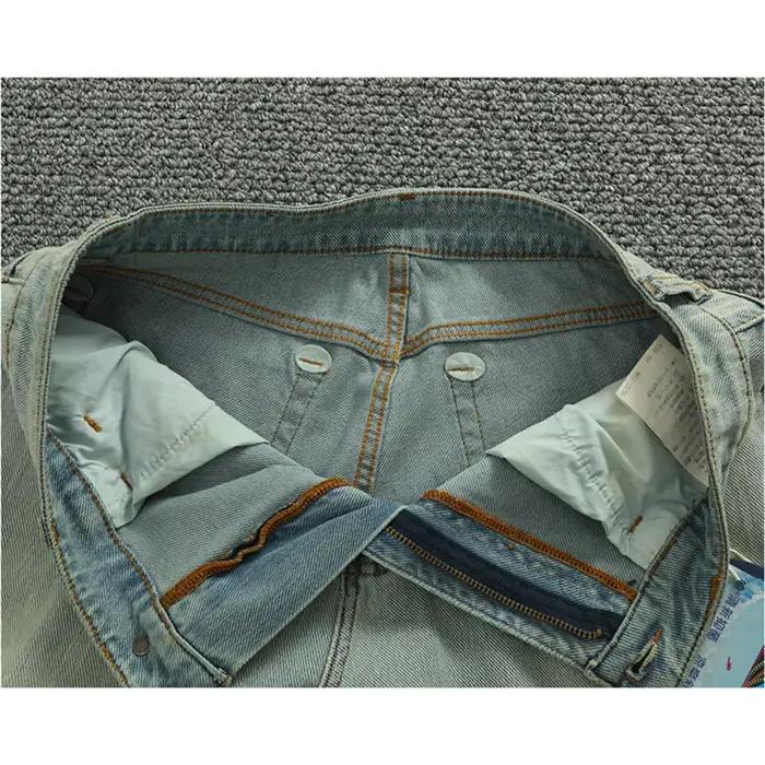 Pantalon en denim à jambes droites pour hommes