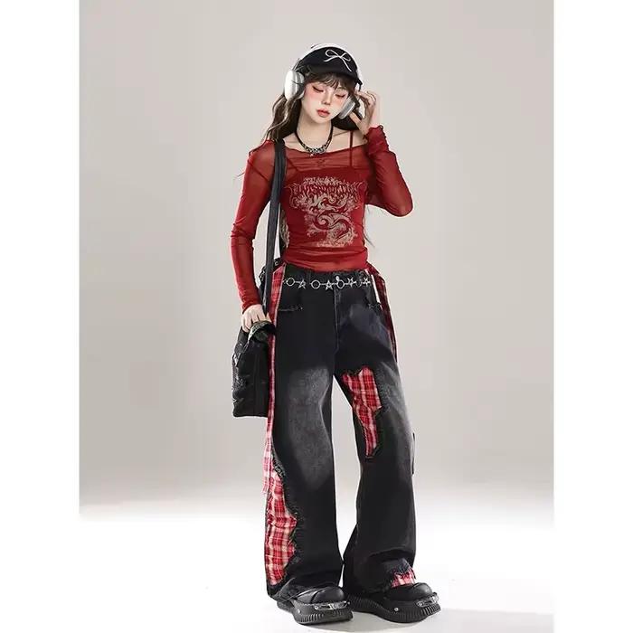 Jean Baggy en Denim pour Femme