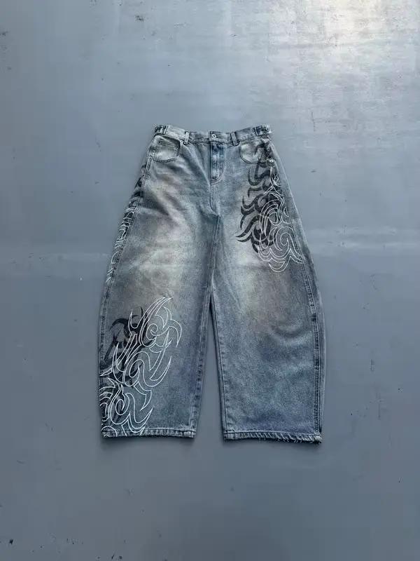 Pantalon en jean Harajuku gothique Y2K unisexe