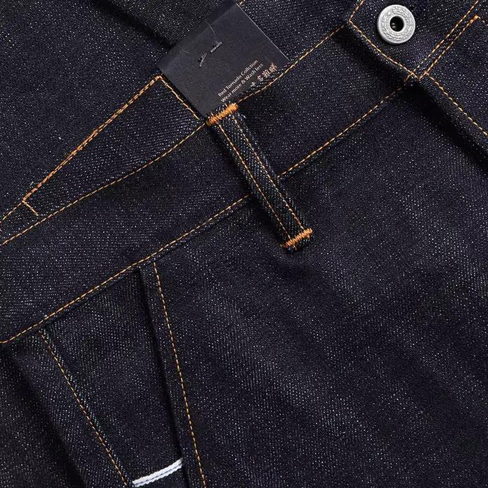 0004 Jean en denim brut Indigo Selvage non lavé