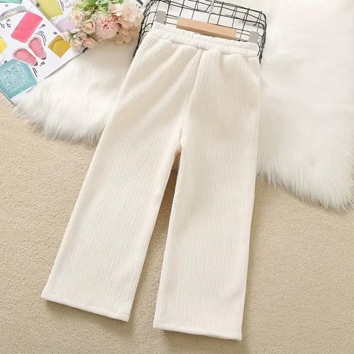 Pantalon large en velours côtelé pour adolescentes