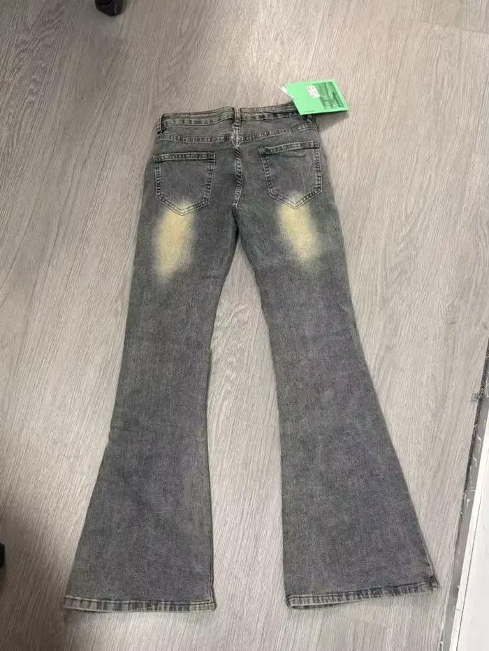 Jean évasé taille basse pour femme