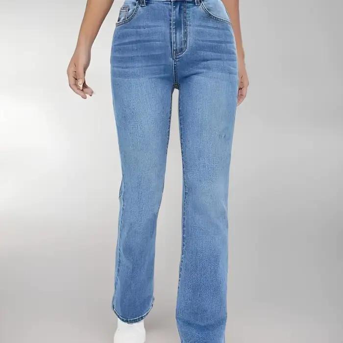 Nouveaux jeans chauds pour femmes minceur style européen et américain décontracté polyvalent taille haute pantalon en