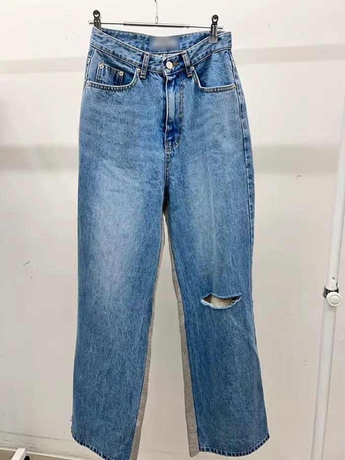 Mn-Jean patchwork vintage pour femme