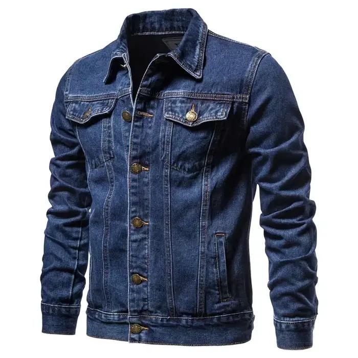 Veste en jean hommes mode moto