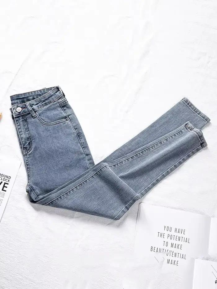 Jean tendance taille haute pour femmes