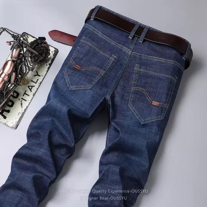 Jean fin et respirant OUSSYU pour homme – Coton