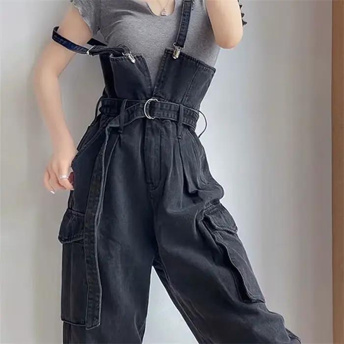 Salopette en Denim à jambes larges pour femmes
