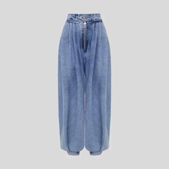 Pantalon Harem en jean délavé décontracté pour femme