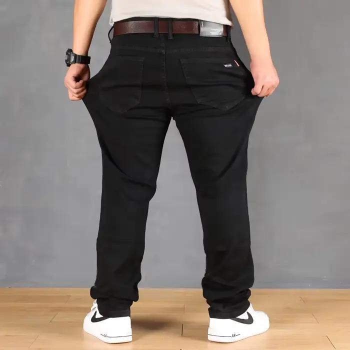 Pantalon en Denim à baril solide pour hommes