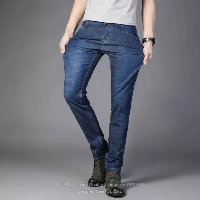 Jean fin et respirant OUSSYU pour homme – Coton