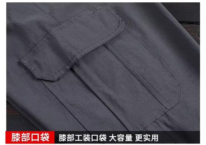 Pantalon cargo homme haute élasticité printemps été gris vert armée noir coupe ample multipoches jogger décontracté style safari occasions quotidiennes loisirs