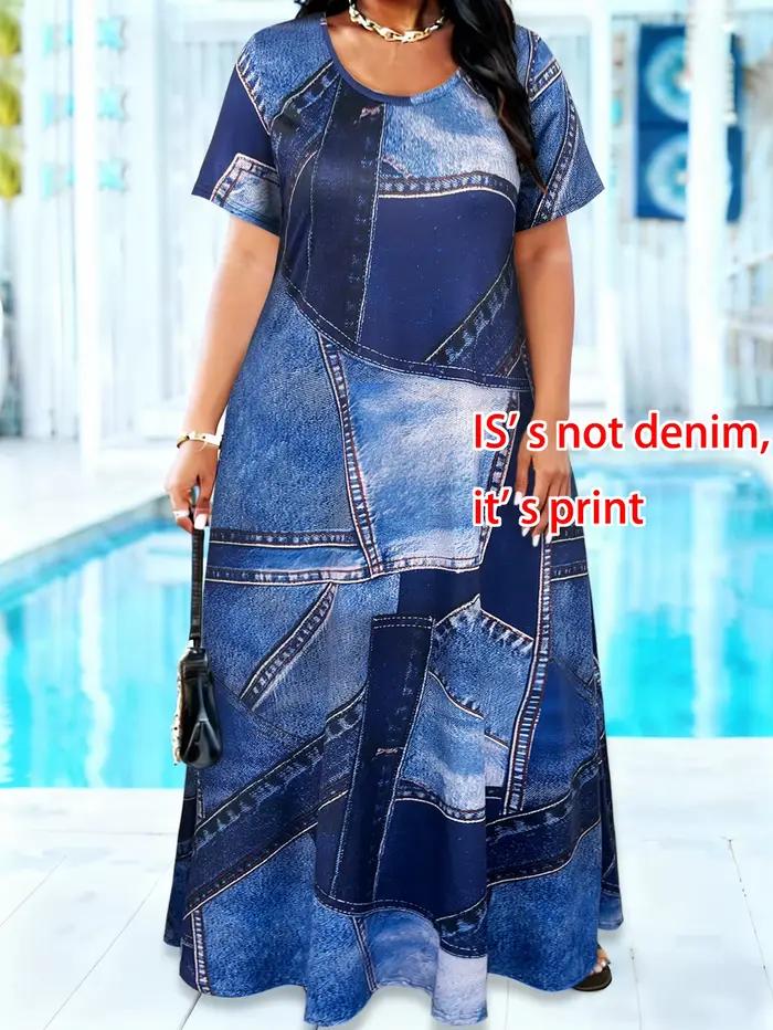 Robe longue décontractée d'été pour femme grande taille