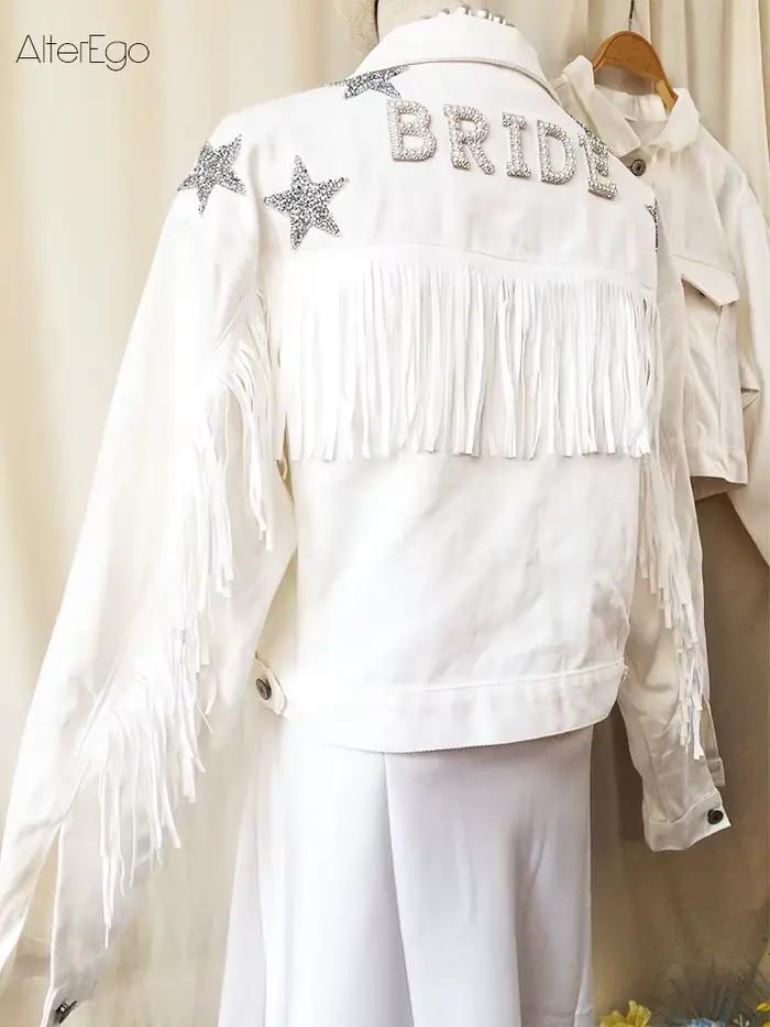 Veste en jean avec étoiles