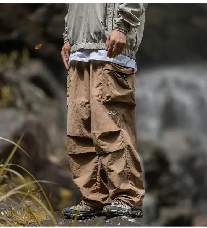 Salopette de style coréen pour homme mode rétro pantalon tactique décontracté multi-poches parachute pantalons décontractés quatre saisons occasions décontractées