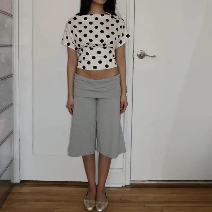 Pantalon gaucho femme à jambes larges, décontracté, polyvalent pour yoga, loungewear et streetwear, polyester et élasthanne, multicolores, confortable et tendance