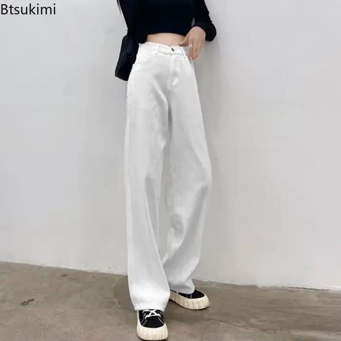 Nouveau jean ample à jambe droite pour femme
