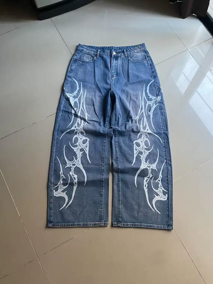 Jeans baggy rétro bleu 2025