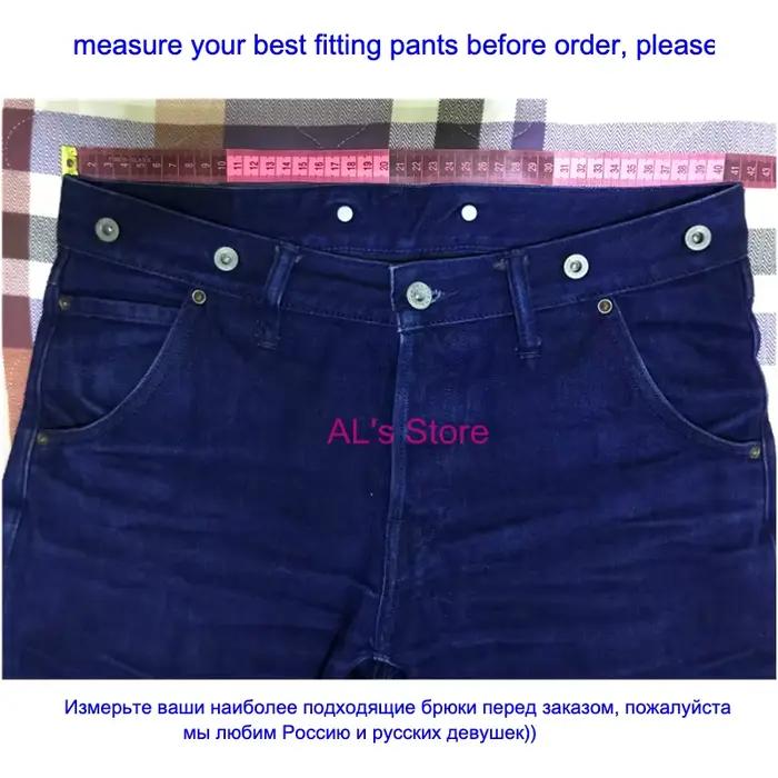 0002 Rock Can Roll Vintage 14oz Indigo Selvage mn fjMens Casual Ch37Raw Denim Jean Pantalon Taille 28-42