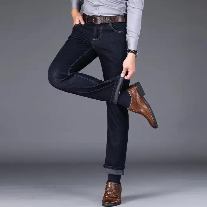 Jean chaud en polaire pour hommes
