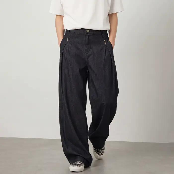 Jean rétro noir Yuan Niu pour homme