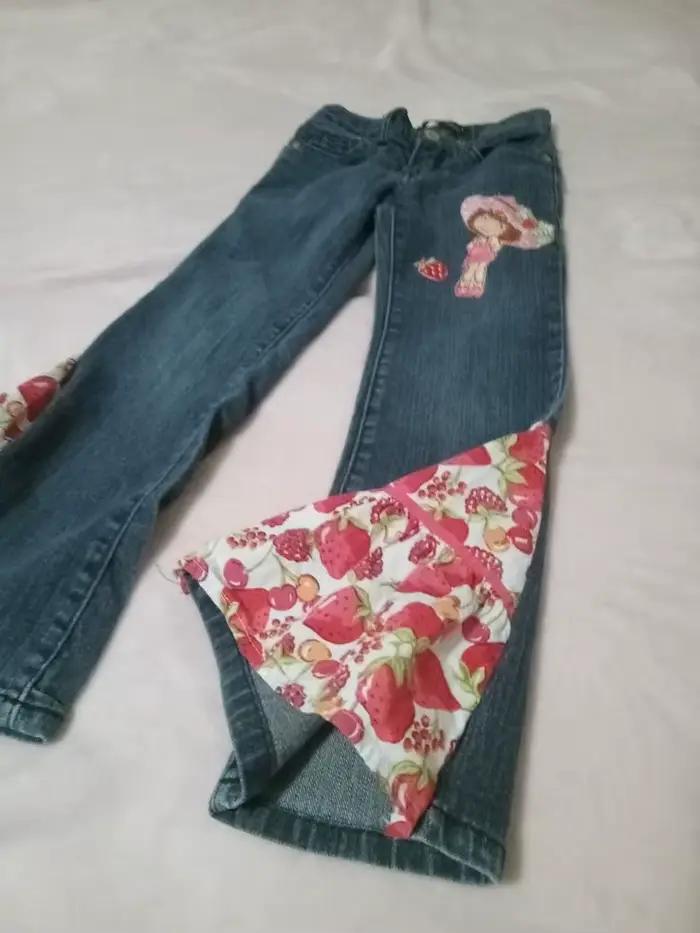 Nouveau jean coréen Y2K mignon motif fraise