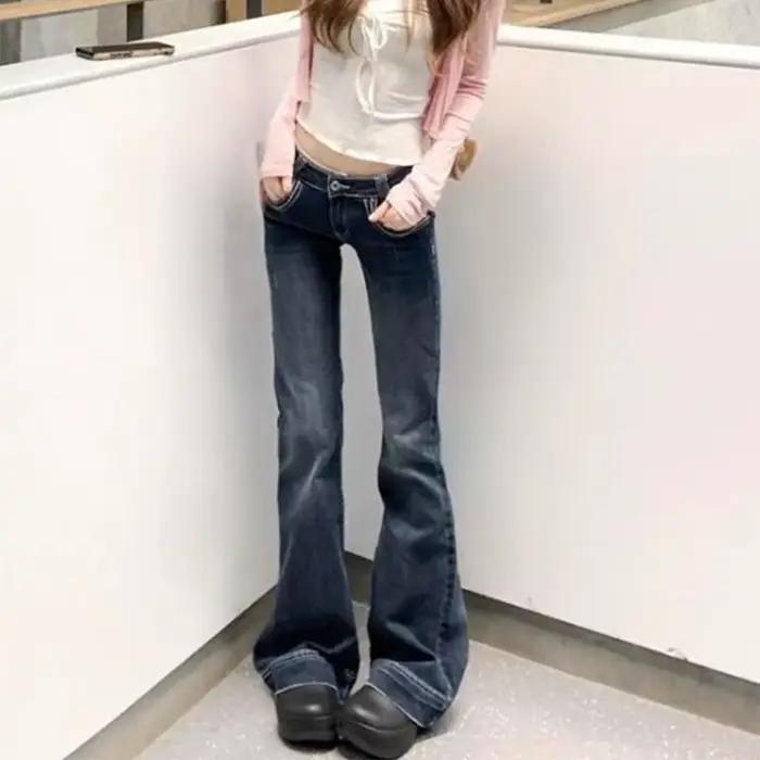 Pantalon évasé en Denim pour femmes