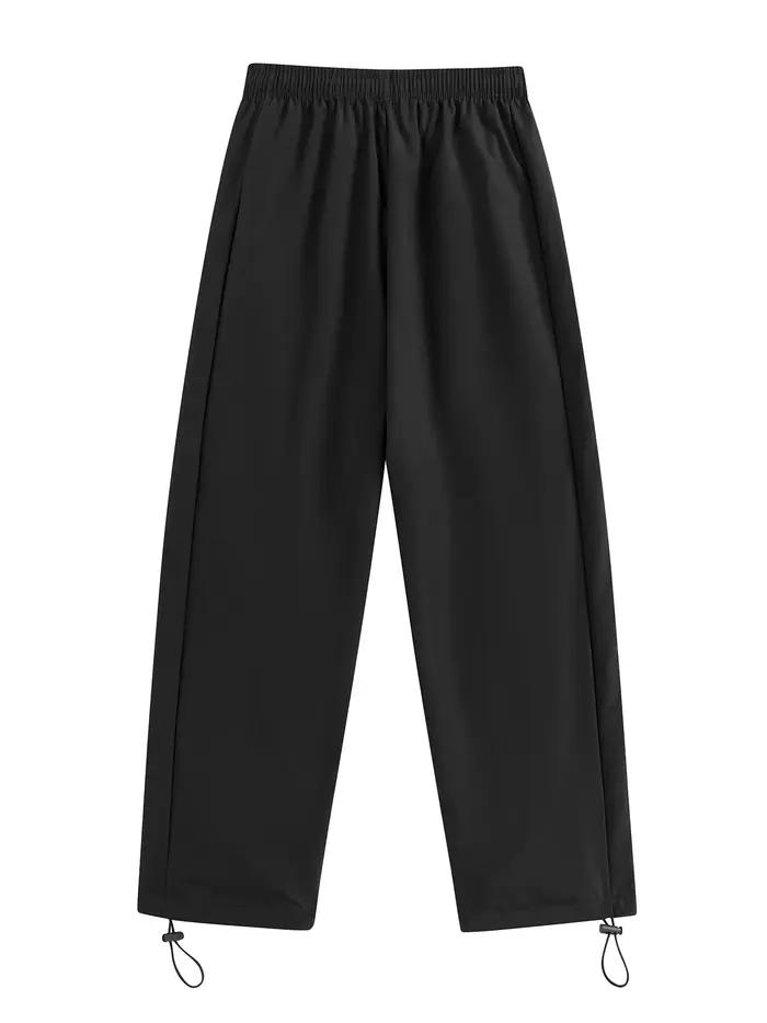Pantalon décontracté noir ample pour hommes