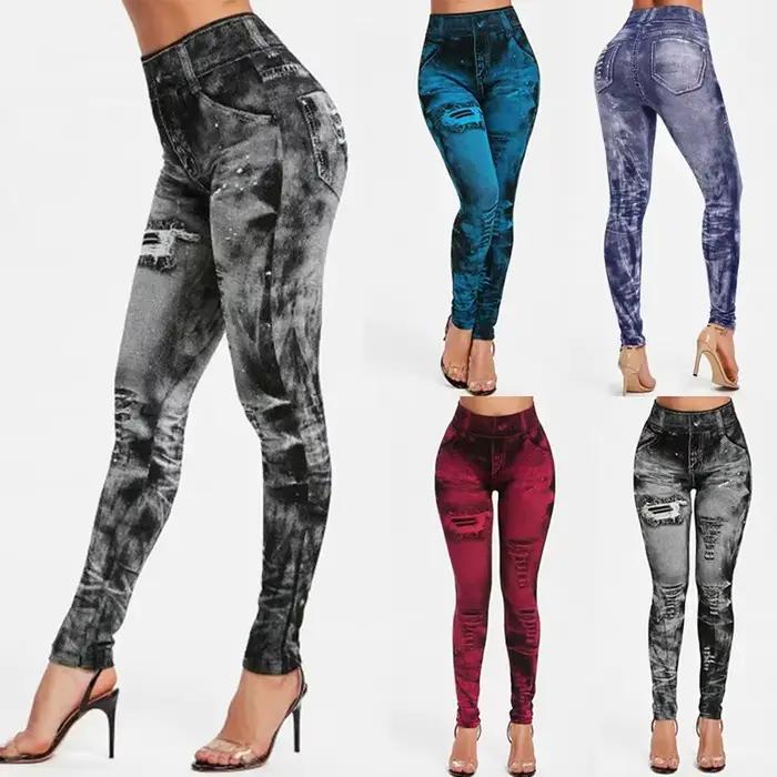 Leggings imitation jean pour femmes leggings minceur push up sexy et confortables pour tous les jours et les occasions spéciales