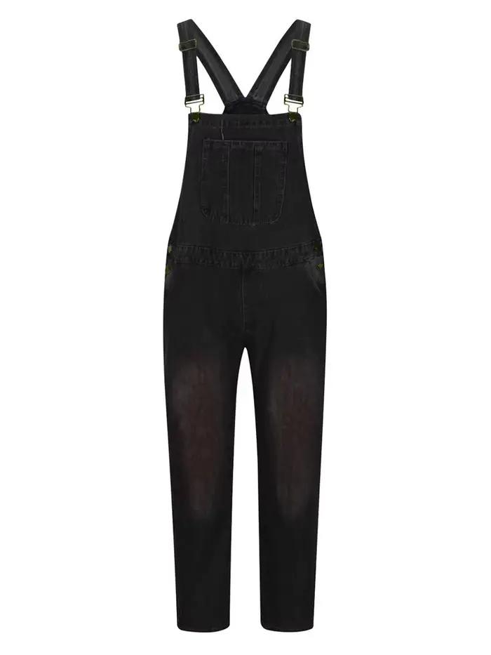 Combinaison denim homme vintage style coréen ample décontractée pour printemps automne occassions multiples