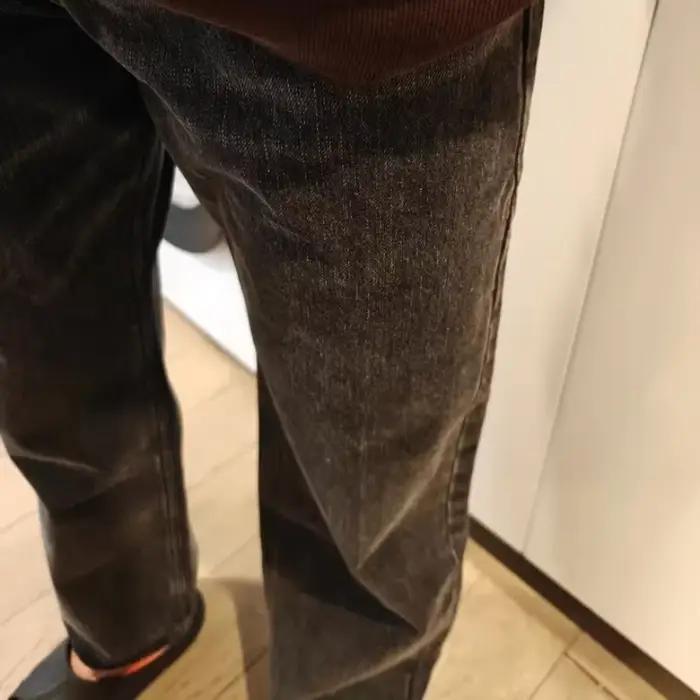 Notre héritage jean en Denim délavé pour hommes pantalons amples décontractés