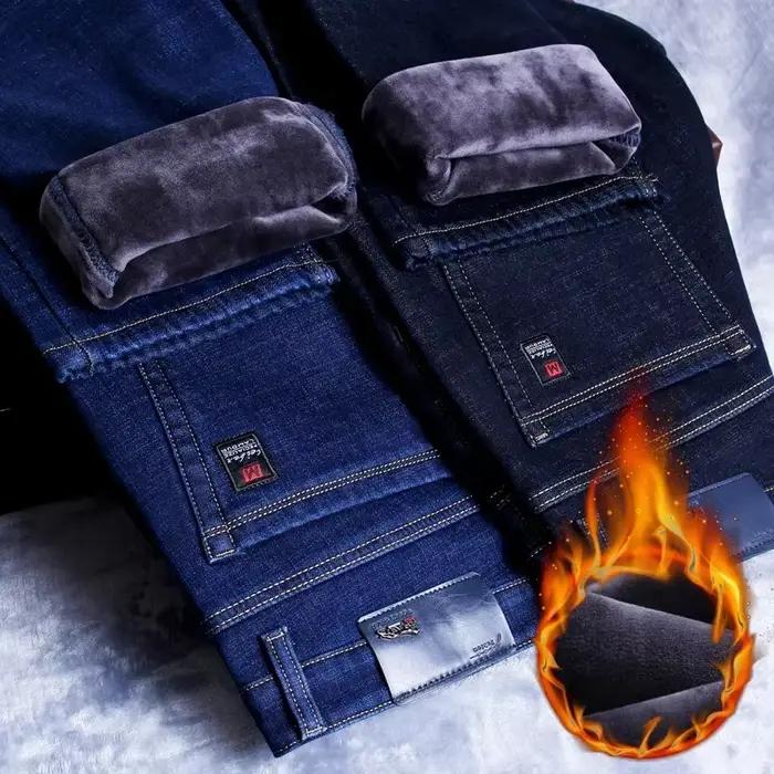 Jean chaud en polaire pour hommes