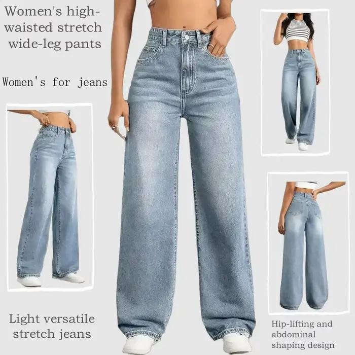 Jeans Y2k pour femme, bleu classique