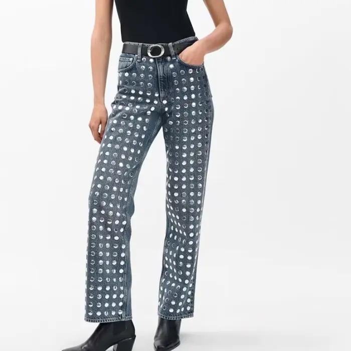 Jean droit vintage pour femme