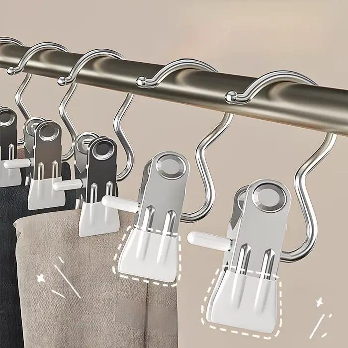 Clips multifonctionnels en acier inoxydable pour rangement et séchage de vêtements à offrir pour améliorer l'organisation à la maison