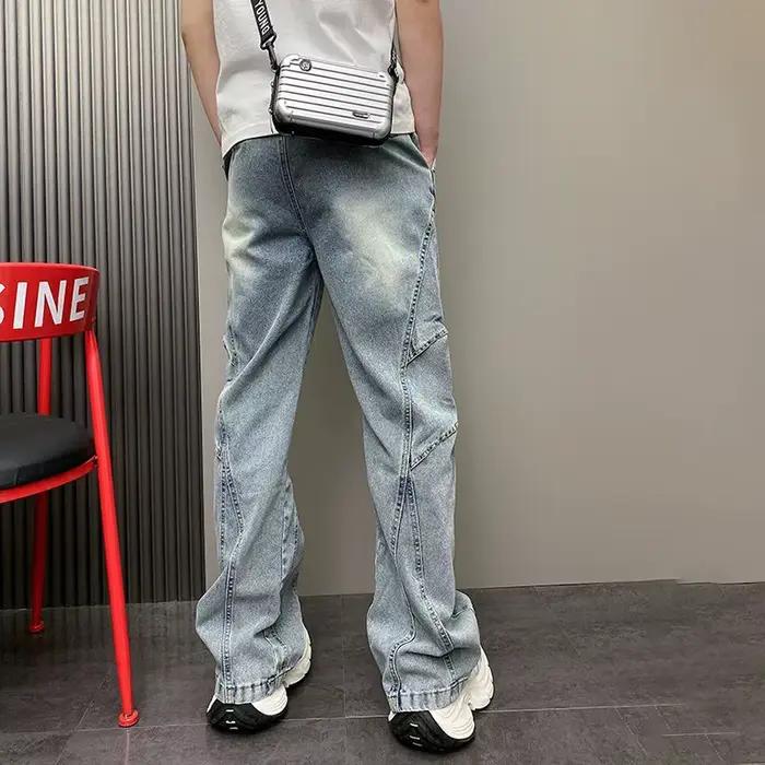 Pantalon ample coréen Haren à jambe droite