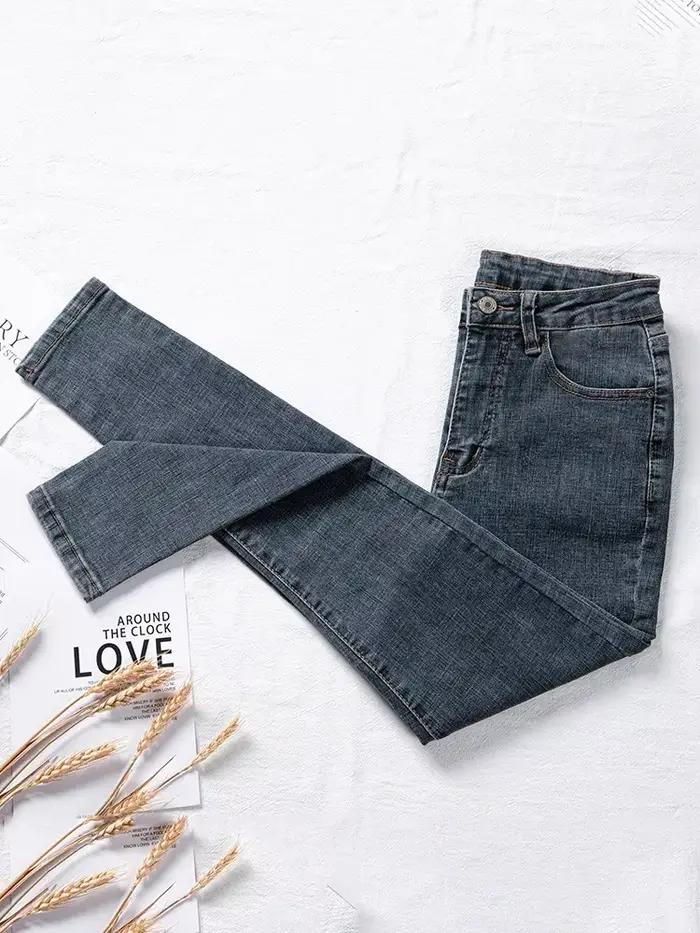 Jean tendance taille haute pour femmes
