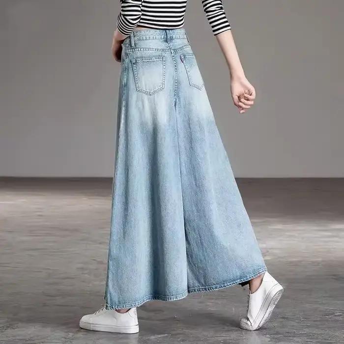 Jean Baggy Taille Haute Pantalon Large Femme Élégant Vintage Mode Coréenne Années 90 Y2k Occasions Spéciales