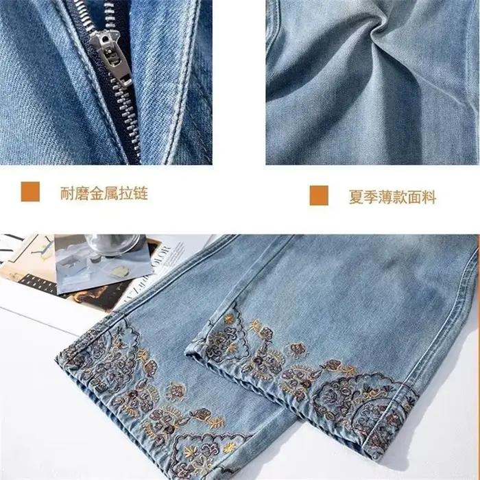 Jean Brodé pour Femme, Pantalon Court d'Été