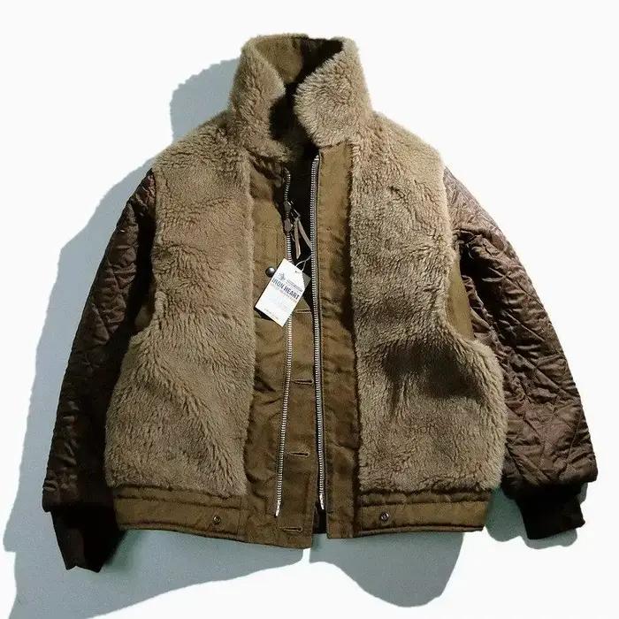 Veste Iron Heart 12oz Denim N-1 High Density Clipped Deck Jacket homme style décontracté pour toutes les saisons à offrir occasions quotidiennes et formelles