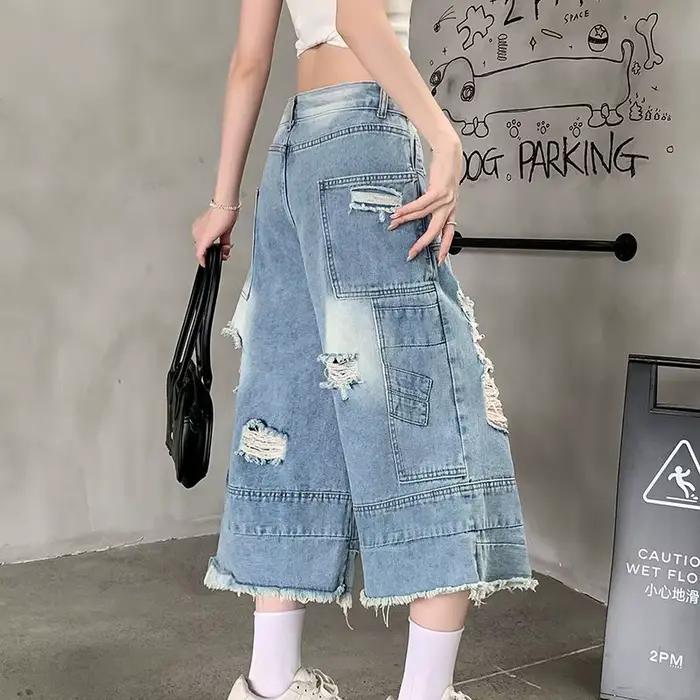 Faux jean Vintage deux pièces longueur mollet