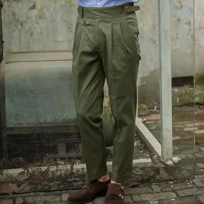 Pantalon Gurkha vert Vintage pour hommes