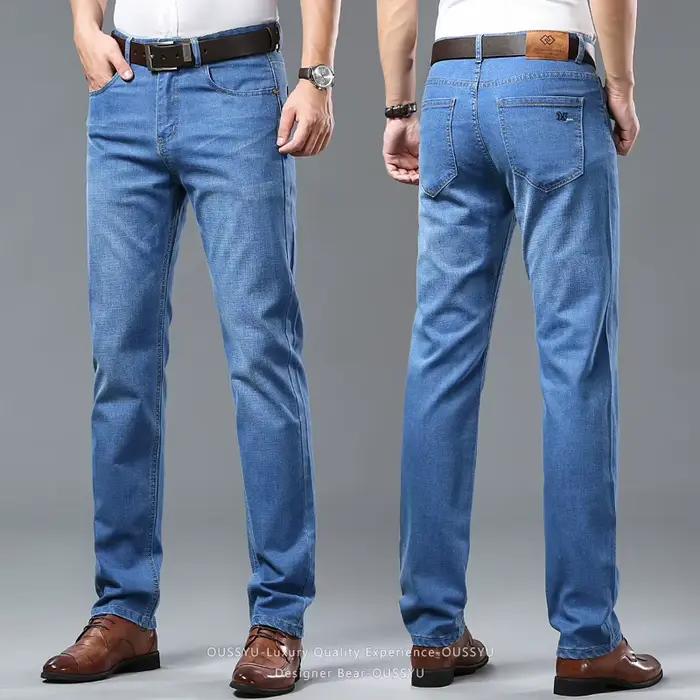 Jean Homme 2026 Coupe Droite en Coton Denim Élastique